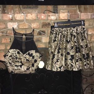 Black & Gold 2 piece Dress size 5